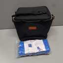 Mancro Breastmilk Cooler Bag with Ice Pack, Fits 6 Baby Bottles Up to 9 Ounce Insulated Baby Bottle Bag, Breast Milk Cooler on The go with Strap, Bottle Storage Bag for Nursing Mom Daycare, Black