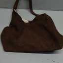 Brown Suede Bag for Women, Brown Suede Tote Bag Purse, Suedes bags for Women, Shoulder Bags (Coffee)
