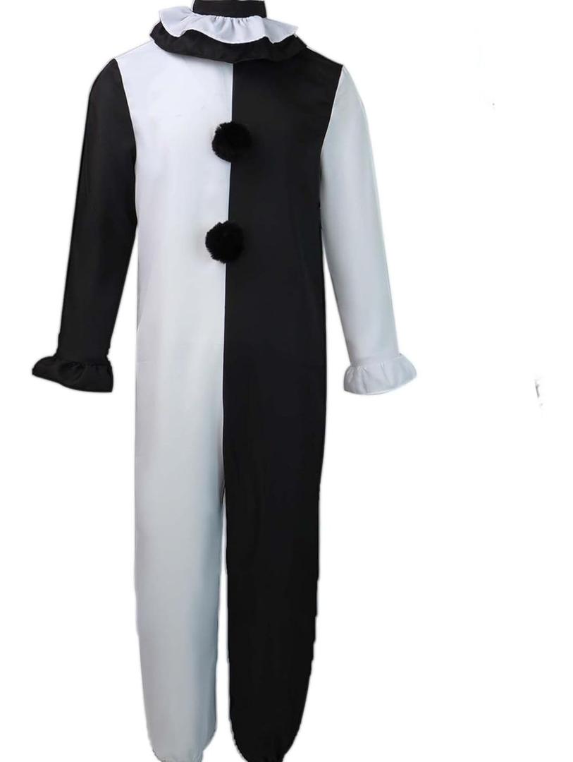 Clown Costume for Adults Men Bodysuit with Mask Size L