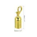 PATIKIL 1.3"x3.7" Stanchion Rope End Stopper, 4 Pack Cord End Caps Barrier Rope End Cap Snap Hooks for Crowd Control Queue Divider, Golden