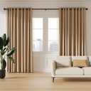 Wood Curtain Rods for Windows 30 to 45 Inch, 1 Diameter Drapery Rod with Imitation Wood Grain Finials, Adjustable Heavy Duty Curtain Rod Set, Indoor/Outdoor Modern Curtains Rods