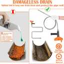 Drain Snake Auger 33 Feet, Plumbing Snake Drain Hair Clog Removal Tool, Heavy Duty Toilet Snake Auger, Sink Unclogger Drain Cleaner Tool for Bathroom Kitchen Tub Shower Drain Clog Remover with Gloves