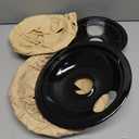 DB4 4 PK 2ea: WB31M20 WB31M19 -for GE Range Porcelain Black Drip Pans Bowls