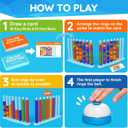 Color Challenge Game A Quick-React Color Matching Puzzle Game, Fun Board Game for Kids 6-8-12, Adults, Party & Family Game Night, Stacking Game Comes with 2 Stack Racks, 100 Cards, 120 Rings & Bell