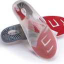 ALINE Shoe Inserts for Men & Women - Arch Support, Work Boot Insoles for Standing All Day, Plantar Fasciitis Relief, Flat Foot Sole Orthotics. Red - Men 8-9 / Women 9-10 / EU 40.5-42