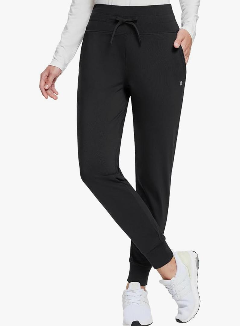 baleaf Women's Fleece Lined Pants Water-Resistant Sweatpants Winter Thermal Ski Hiking Running Joggers M