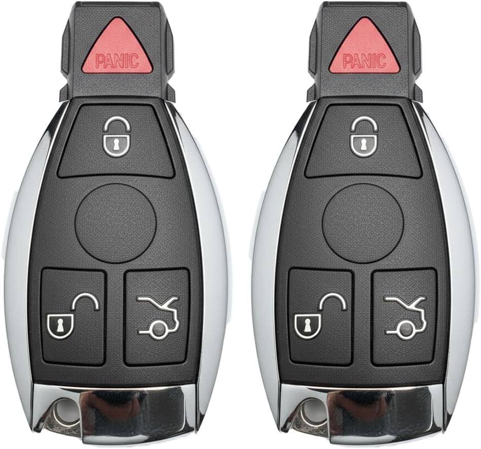 2PCS Car Key Fob Keyless Entry Remote 315MHz YZ3312 IYZ3317 for Mercedes 300 / SL Series for Mercedes C / E / G / M / R / S-Class 1997-2014 | 4 Buttons with Door Key