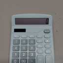 Desk Calculator 12 Digit Office Calculators with Large Screen Display, Dual Solar Power and Battery, Recessed Big Button Calculator for Office Home SchoolBlue