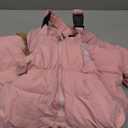 CARETOO Toddler Boys Girls Winter Down Coats Snowsuit Outerwear 2Pcs Clothes Hooded Jacket Snow Ski Bib Pants Outfits Set (1-2T, Pink)