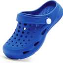 Cubufly Kids Garden Clogs Boy Girl Slip on Water Shoes Children Sandals for Indoor Outdoor(3 Big Kid, Klein Blue) (Blue)