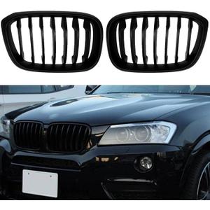 Grill Compatible with 2018 2019 2020 2021 2022 2023 X3 X4 G01 G02 Front Hood Grille Insert Replacement(2pc set Matte Black Single Slat)