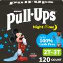 Pull-Ups Boys' Night-Time Potty Training Pants, Size 2T-3T Overnight Training Underwear (16-34 lbs),120 Ct