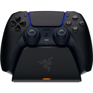 Razer Quick Charging Stand for PlayStation 5: - Curved Cradle Design - Matches PS5 DualSense Wireless Controller - One-Handed Navigation - USB Powered - Black (Controller Sold Separately)