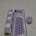 Wireless Keyboard and Mouse Combo, Full-Sized Wireless Keyboard and Adjustable DPI Mouse, 2.4GHz USB Receiver, Wireless Keyboard and Mouse for PC, Windows, Desktop, Laptop (Purple)
