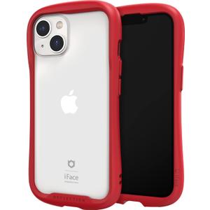 iFace Reflection Designed for iPhone 14 Case (6.1")  Cute Shockproof Hybrid [9H Tempered Glass + Bumper] Wireless Charging Compatible Clear Protective Cover for Girls, Women - Red