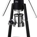 Manual Espresso Maker Set - Hand Press Espresso Machine – 12Bar Pressure Profiling, Dual-Lever Manual Coffee Maker with Pre-Infusion, Portable for Custom Espresso Shots, Stainless Steel (Black)
