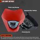 Universal Dirt Bike LED Head Lamp - Motorcycle LED Headlights for Pit Bike ATV (Red)