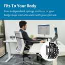 Kensington SmartFit Conform Back Rest – Adjustable Lumbar Support with Flexible Side Panels, Ergonomic Mesh Design for Improved Posture & Comfort, Universal Office Chair Fit – Black (K60412WW), X-Large