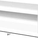 Whitmor Stackable 31" Extra Wide 2-Shelf Storage Organizer, White