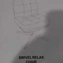 HollyHOME Modern 360°Swivel Accent Chair with Ottoman, Upholstered Comfy Reading Chair and Footstool, Fabric Lazy Chair Lounge Sofa Chair for Living Room, Bedroom, Beige