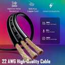 Y-Splitter for Govee Permanent Outdoor Lights, Y-Shaped Extension Cable for H705A H705B H705C H706A H706B H706C, IP68 Waterproof Extension Cord, 3 Pin Power Cord, 1 Male to 2 Female, Black