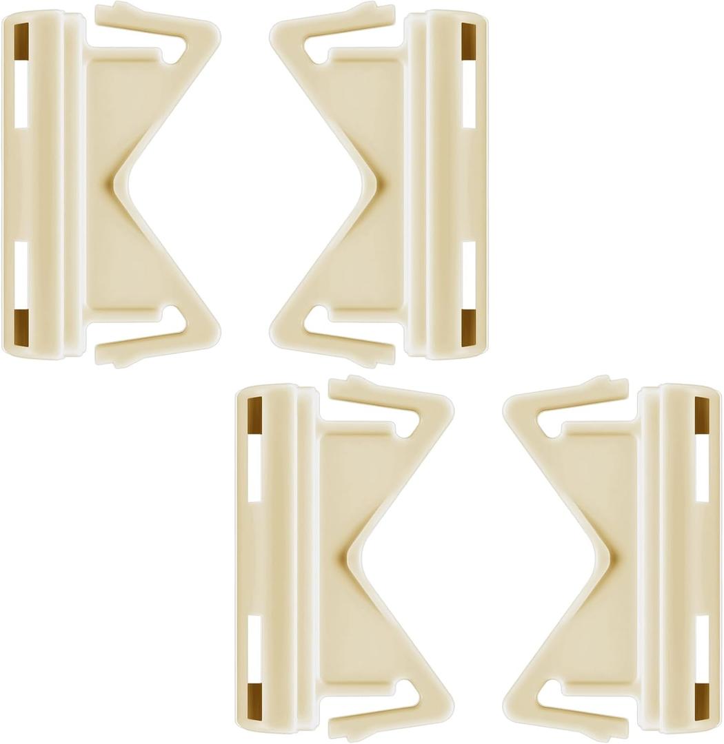 GlikCeil 2 Pair Universal End Cap for 2 1/2'' Curtain Rod Wide Curtain Rod Cap Plastic Flat Curtain Rod Cap Flexible Corner Connectors