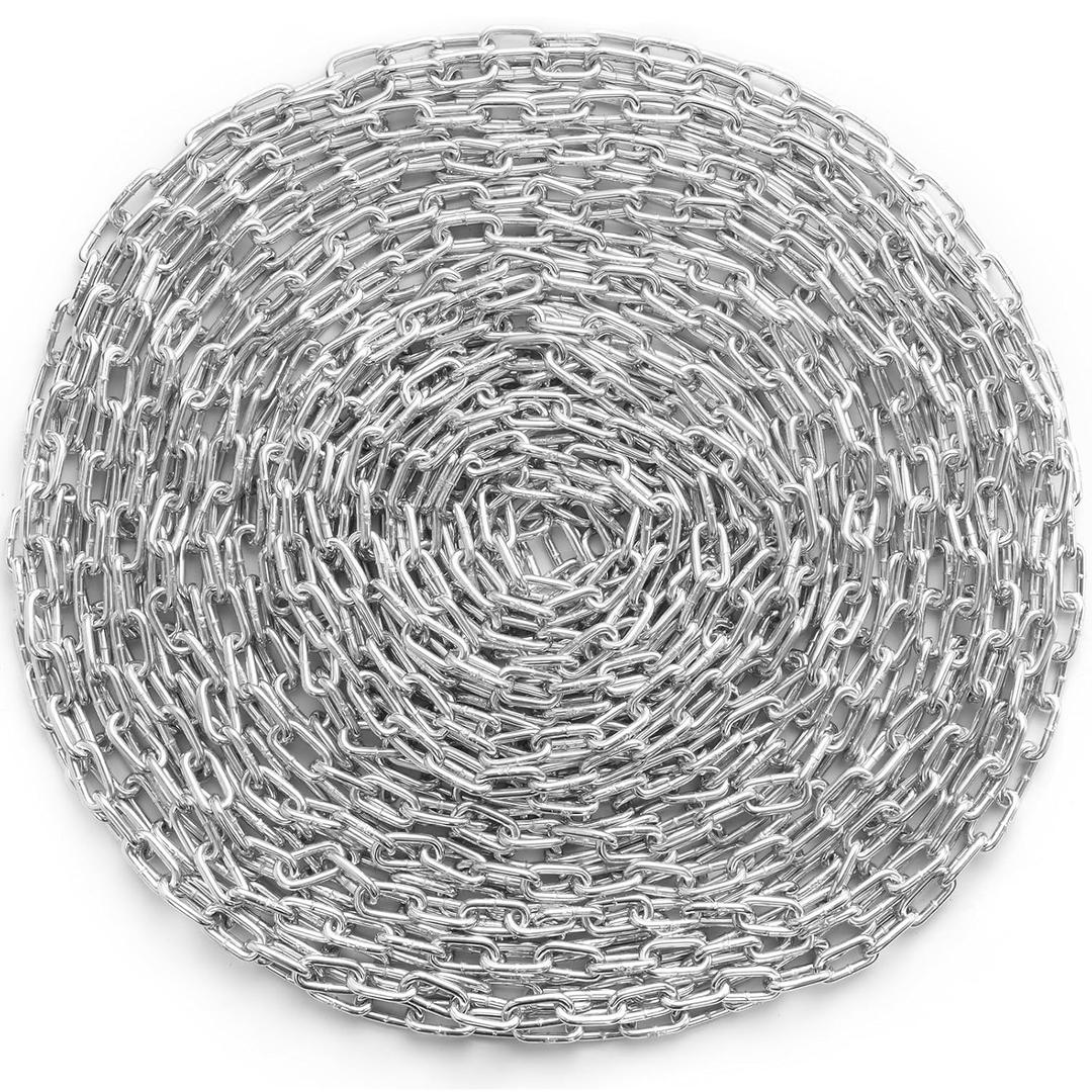 VEVOR Grade 30 Chain 1/4 Inch by 100Ft Length Grade 30 Proof Coil Chain Zinc Plated Grade 30 Chain for Towing Logging Agriculture and Guard Rails
