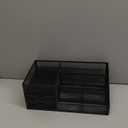 Lavatino Larger Mesh Desk Organizer with Drawers, Multifunctional Desk Organizers and Accessories with 6 compartments + 2 Drawer, Office Desktop Organization for supplies (Black)