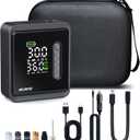 NUSTE Portable Tire Inflator Air Compressor, 150PSI Cordless Air Pump for Car Tires, 3X Faster Battery & 12V DC Dual Power Tire Inlfator with Pressure Gauge, Auto Pump for Bicycle, Ball & More