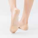 Jarseen 4 Pairs No Show Liner Socks Women's Low Cut Cotton Nylon Boat Invisible Hidden Socks Non-Slip for Flats (5-8, Nylon&Pad 4Nude)