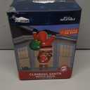 Joiedomi Hanging Christmas Inflatables Outdoor Decoration, Blow Up Climbing Santa with Dog, Christmas Blow Up Yard Decorations with Build-in LED for Xmas Party, Garden, Lawn, Roof Decor