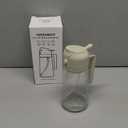 YARRAMATE 16oz/470ml Light Blocking Oil Sprayer for Cooking with Stickers, Food-Grade 2 in 1 Olive Oil Dispenser Bottle for Kitchen, Premium Dark Amber Glass Oil Bottle for Air Fryer, BBQ(White)