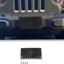 Voodonala for Jeep JL Front License Plate Mounting Bracket Frame for 2018-2025+ Jeep Wrangler JL JLU & Gladiator JT Number Plate Holder Registration Plate Frame Exterior Accessories, ABS Black
