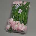 Kisflower 30Pcs Latex Tulips Real Touch Pink Artificial Flowers Fake Tulips Arrangement Bouquet for Home Office Wedding Decor (Pink)