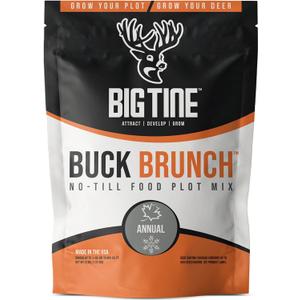 Food Plot Mix, Deer Attractant, Buck Brunch, No-Till Food Plot Mix, 4 lbs Bag, Great for Remote Plots, Fast Growing, Shade Tolerant