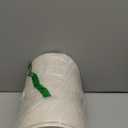 mDesign Plastic Round Trash Can Small Wastebasket - Garbage Bin Container with Swing-Close Lid - Bathroom Garbage Basket - Holds Waste, Recycling - 1.3 Gallon - Basa Collection - Cream/Beige/Natural