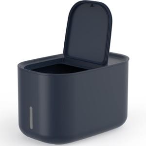 Zuutii Rice Storage Container,Food Container, Dry Food Storage, Pet Food Dispenser, 11lbs/6.9Qt Large Storage Bin with Lid,Silicone Ring & Moisture Proof, for Grain Cereal Soybean Corn, Black (Dark grey)