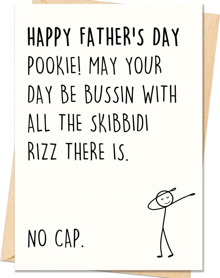 IDU Fathers Day Card, Funny Fathers Day Card Gifts Decorations for Dad
