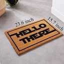 Funny Coir Doormat Hello There Welcome Front Porch Decor Doormat for The Entrance Way Outdoor Personalized Heavy-Duty PVC Back Non Slip Outdoor Coconut Coir Doormat 23.6 x 15.7 inch (1'4" x 1'11" (Rectangular))