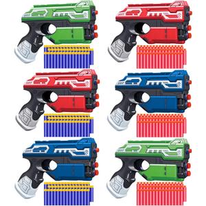 POKONBOY 5 Pack Blaster Toys Guns for Boys Fit for Nerf Bullets, Toy Guns with 160 PCS Refill Foam Darts for Boys Girls Hand Gun Toys for 6+ Year Old Kids Party Favors Birthday