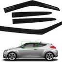 Munirater 4 PCS Side Window Vent Visors Rain Guards Deflectors Smoke Replacement for 2011-2017 Veloster