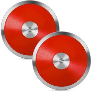 2 Pcs Sports Training Discus for School Track and Field, 1kg Nylon Discus with Steel Rim and Center, Men Women Discuses for Outdoor Practice Throwing