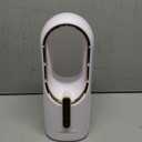 Desk Fan Bladeless, 11.8 Inch Office Fan Small, Quiet, 3 Speed Adjustment, Touch Control, Easy to Clean, Desk Fans Small Quiet, Ideal for Office, Living Room, Bedroom (White/Gold)