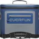 EVERFUN Soft Cooler 30 Can, Portable Insulated Small Cooling Lunch Box for Men and Women, Leakproof Ice Chest Bag for Travel, Beach, Camping, Beverage, Boating, Fishing, Tailgating, Work and Picnic (BLUE)