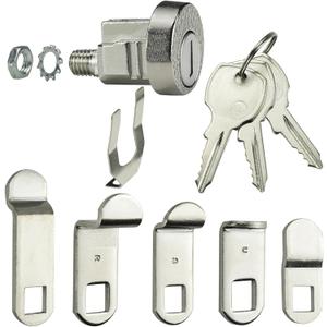 1-Pack Mailbox Lock and Key L-1172C COMP-X National Mailbox Lock C9100 Mailbox Key Lock with 3 Keys 5 Shaped Locking Plates Clockwise