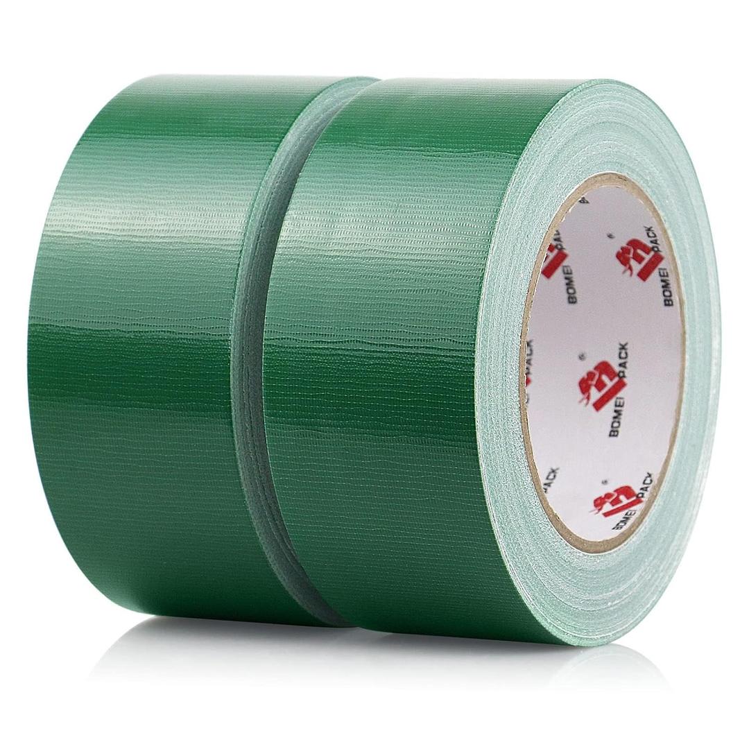 2 Pack Duct Tape Heavy Duty,9 Mil Thickness,2 Inches x 30 Yards,Strong Industrial Strength,Flexible,No Residue,Waterproof and Tear by Hand,Multi-Use for Indoor & Outdoor Repairs (Green)