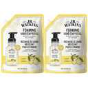 J.R. Watkins Foaming Hand Soap Refill, Moisturizing Foam Hand Wash, Formulated with Plant-Based Cleansers, Alcohol-Free, Cruelty-Free, Lemon, 28 fl oz, 2 Pack