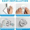 Suction Cup Hooks for Shower, Heavy Duty Towel Hooks for Walls No Damage, Suitable for Hanging Towels, Robes, Coats, Holds 15 lbs-4pack, Brushed Silver