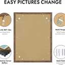 18x24 Picture Frame, Rustic Brown Wood Style, Wall Mounting