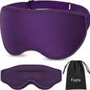Fygrip 3D Eye Mask Sleep Mask for Men & Women, 100% Pressure-Free & Light Block-Out Eye Mask for Sleep with Easy Adjustable Strap, Night Eye Cover for Travel, Purple